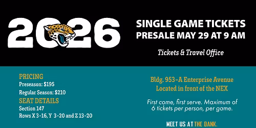 Jacksonville Jaguars Tickets Presale