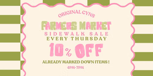 Farmers Market Sidewalk Sale