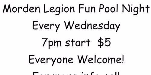 Morden Legion Fun Pool Night