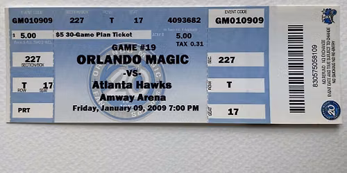 Atlanta Hawks at Orlando Magic Tickets