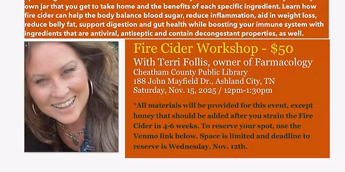 Fire Cider Workshop