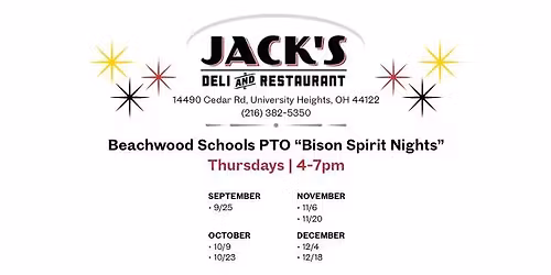 Bison Spirit Night @ Jack's Deli and Restaurant