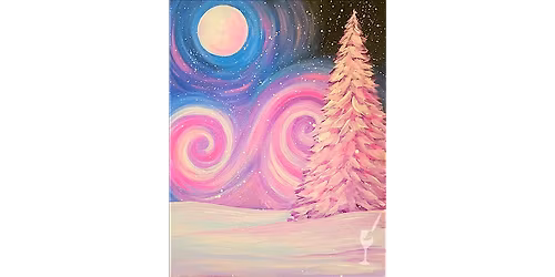 Swirling Blacklight Winter Sky - Paint and Sip in Houston | Classpop!\u2122