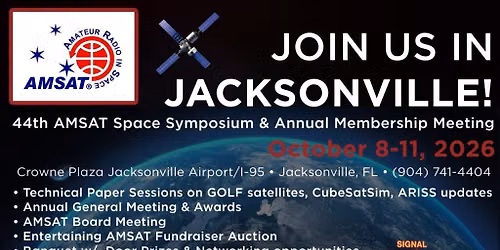 44th Annual AMSAT Space Symposium & Annual General Meeting