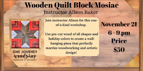 Wooden Quilt Block Mosaic