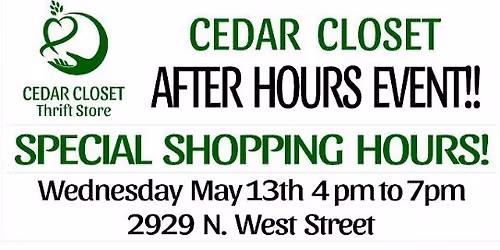Cedar Closet Thrift Store - After Hours Event!