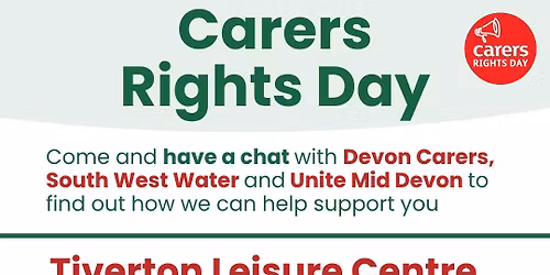 Carers' Rights Day at Active Tiverton Leisure Centre
