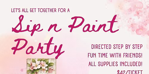 Apple Blossom Welcome Board Paint & Sip