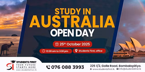 Study in AUSTRALIA Open Day!!
