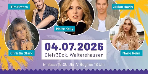 Schlager Hit Sommer, Maite Kelly, Christin Stark, Tim Peters, Marie Reim und Julian David
