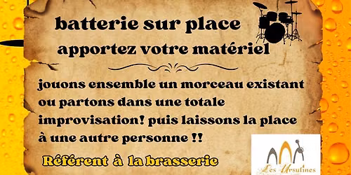 Jam SESSION aux Ursulines le sam 13 juin 19 h - 22h