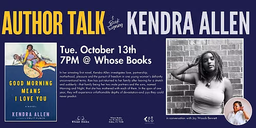 Author Talk: Kendra Allen