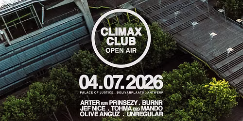 Climax Club Open Air 2026 at the Palace of Justice