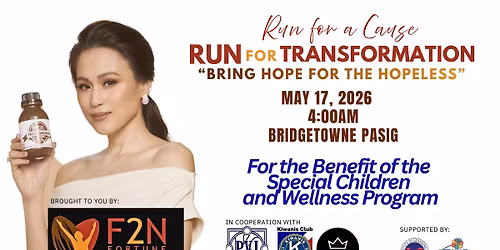 Run For Transformation - Bring Hope for the Hopeless