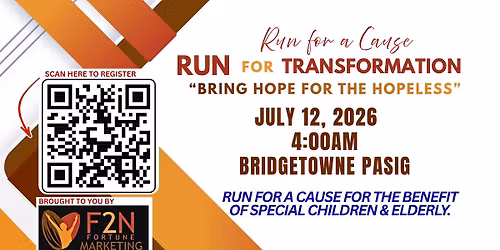 Run For Transformation - Bring Hope for the Hopeless