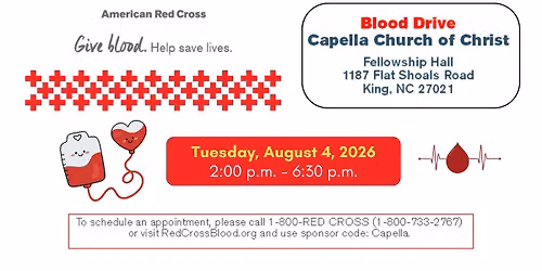 Blood Drive at Capella Church of Christ