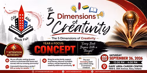 The 6th Annual City Wide Book Fair Presents The 5 Dimensions of Creativity