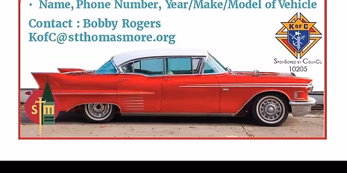 4th Annual Cruising with the Saints FREE Car Show, Saturday, June 20, 2026