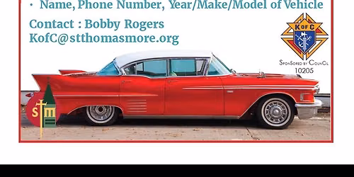 4th Annual Cruising with the Saints FREE Car Show, Saturday, June 20, 2026