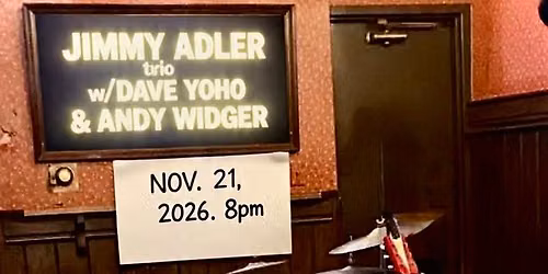 The Park House presents the Jimmy Adler trio