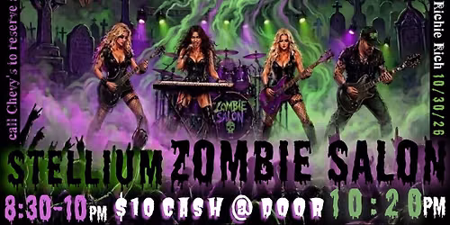 Zombie Salon & Stellium @ Chevys! Halloween EVE Blacklight Costume party!