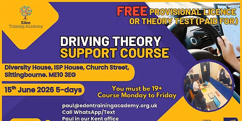 Driving Theory Course, Sittingbourne - 5 days