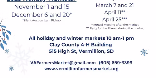 VAFM Holiday Markets! 