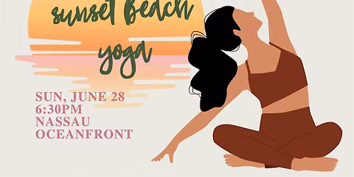 mom + mini beach sunset yoga