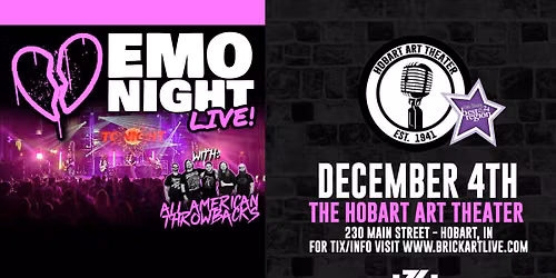 EMO NIGHT w\/ All American Throwbacks