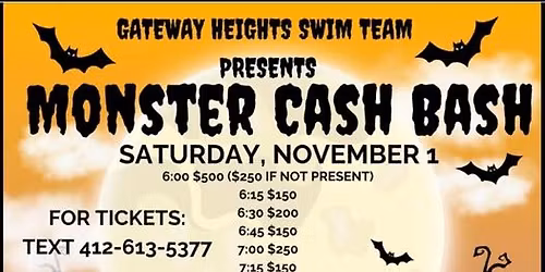 Gateway Heights Swim Team Monster Cash Bash