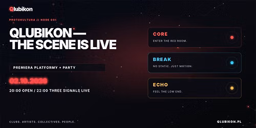 QLUBIKON \u2014 THE SCENE IS LIVE | Premiera platformy + party