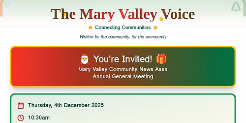 Mary Valley Community News Association AGM