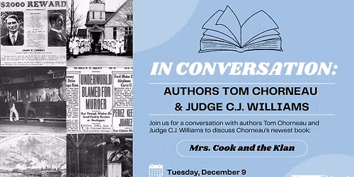 In Conversation: Authors Tom Chorneau & Judge C.J. Williams