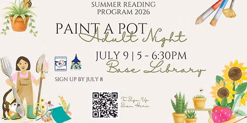 Paint A Pot Adult Night - Summer Reading Program (Base Access Only)