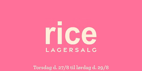 RICE LAGERSALG I ODENSE \ud83c\udfa8 - SPAR OP TIL 70%