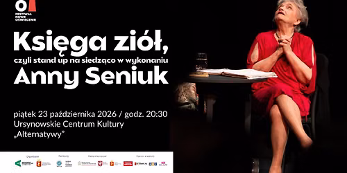 \u201eKsi\u0119ga zi\u00f3\u0142, czyli stand up na siedz\u0105co w wykonaniu Anny Seniuk\u201d | spektakl w re\u017cyserii Anny Seniuk