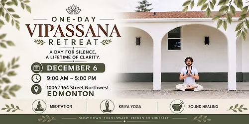 One-Day Vipassana Retreat in Edmonton