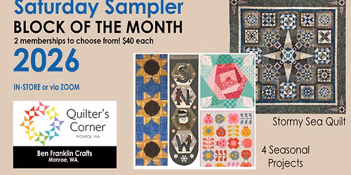 Saturday Sampler Block of the Month 2026