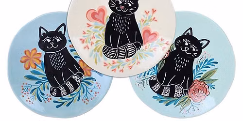 Black Cat Painting Night