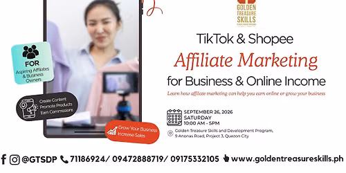 TikTok & Shopee Affiliate Marketing for Business & Online Income