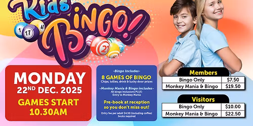 Kids Bingo at Penrith RSL