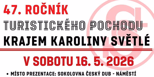 Turistick\u00fd pochod Krajem Karoliny Sv\u011btl\u00e9 16.5.2026