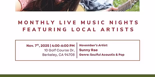 Friday Music Night with Sunny Rae