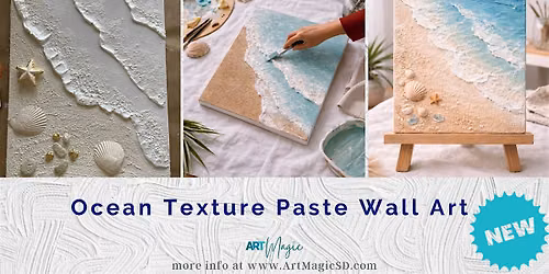 Ocean Textured Paste Art Workshop | San Diego