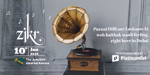 ZIKR \u2013 A Musical journey Featuring Utkarsh Sharma at The Junction in Dubai