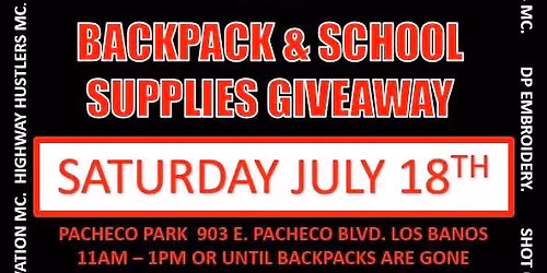 Back pack Giveaway