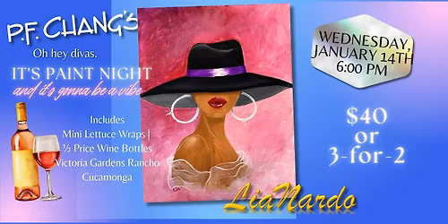 A Paint & Sip Affair at P.F. Chang's with LiaNardo Mobile Paint & Sip