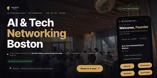 AI & Tech Networking Event in Boston by Ascent Valley