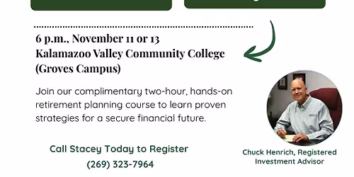 Free Retirement 101 Class with Registered Investment Advisor Chuck Henrich
