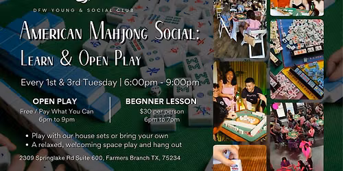 American Mahjong Social: Learn & Open Play